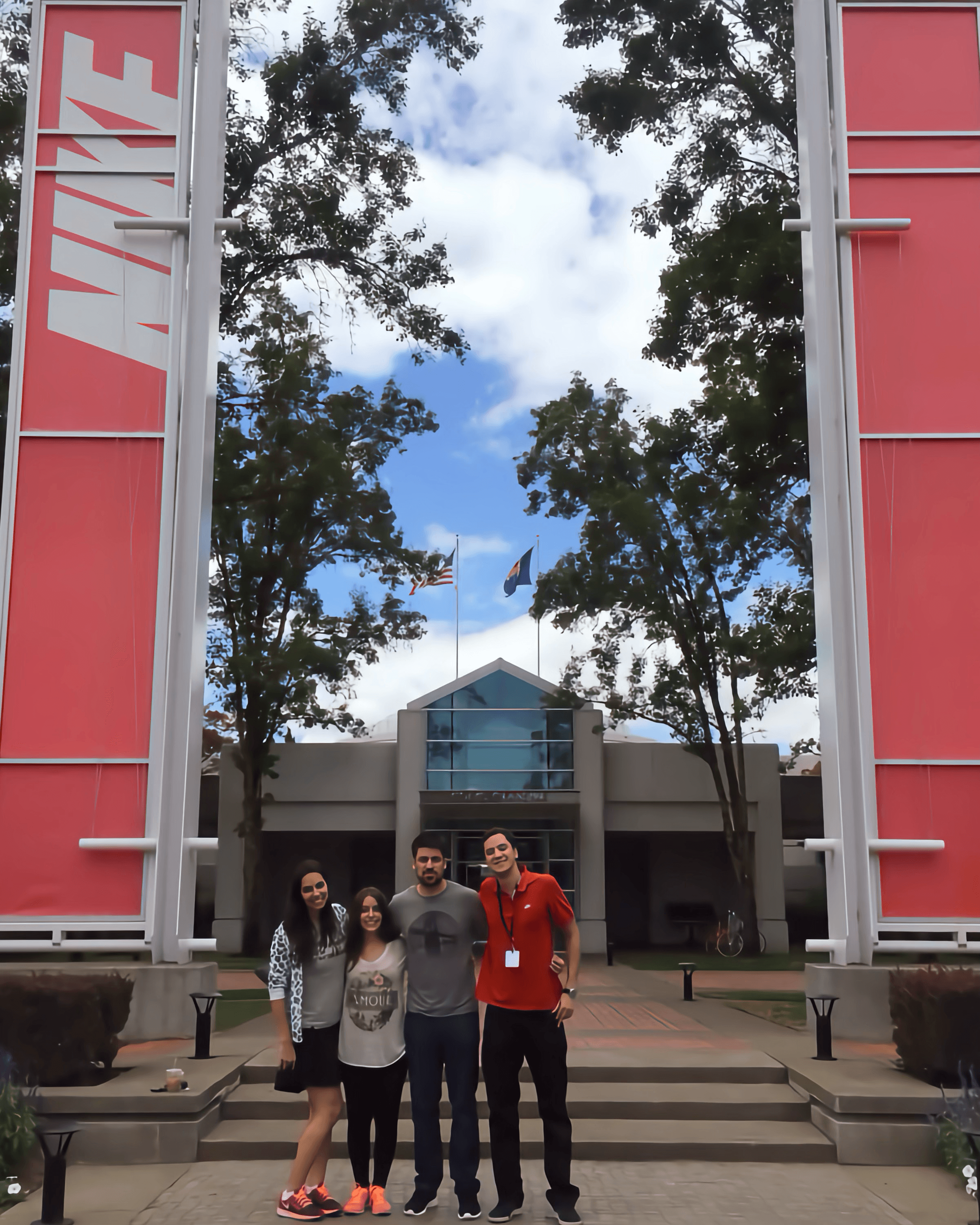 Group photo at the Nike campus